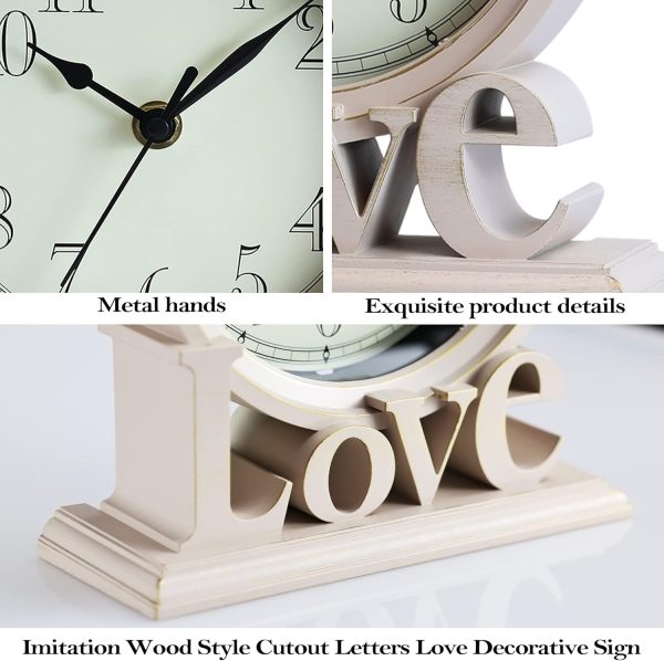 AYRELY® 6.5-Inches Table Clock, Vintage Family Non-Ticking Desk Clock, Retro Mantel Clocks for Living Room, Bedroom, Shelf, Fireplace, Farmhouse Décor (Black) - Image 13