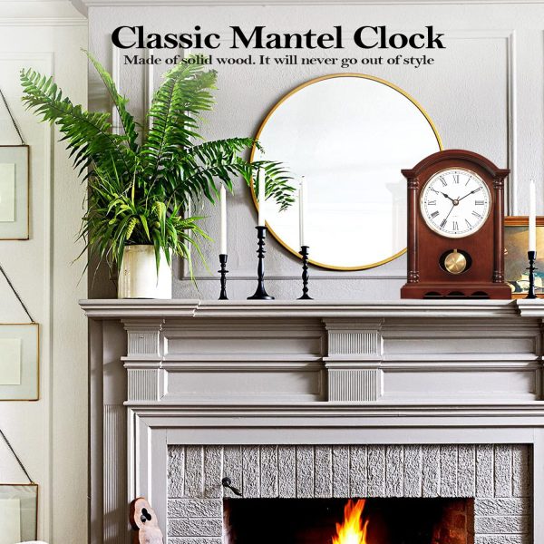 AYRELY® Wooden Table Anniversary Clock, Antique Shelf Clocks, Revolving Pendulum Mantel Clocks, Desk Grandfather Clock for Living Room, Home Decor Gift - Image 10