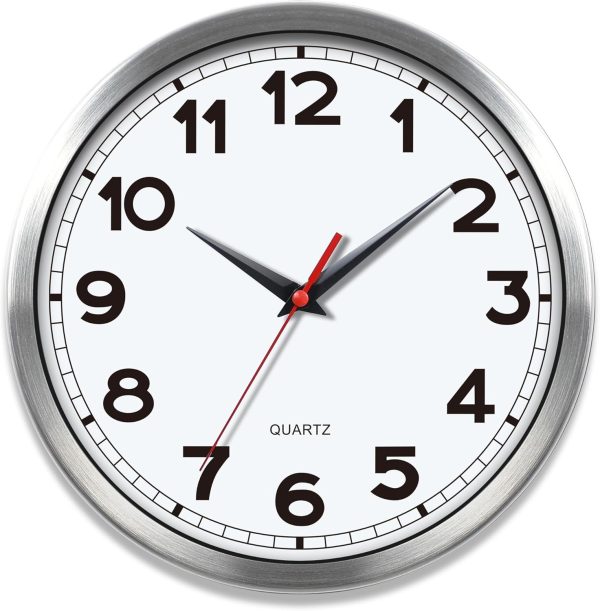 AYRELY® 12 Inch Silent Modern Wall Clocks Battery Operated, Wall Clock for Living Room Décor,Gold Metal Frame Clock Decorative for Bedroom,Kitchen,Office - Image 9