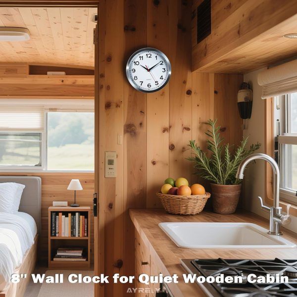 AYRELY® 12 Inch Silent Modern Wall Clocks Battery Operated, Wall Clock for Living Room Décor,Gold Metal Frame Clock Decorative for Bedroom,Kitchen,Office - Image 13