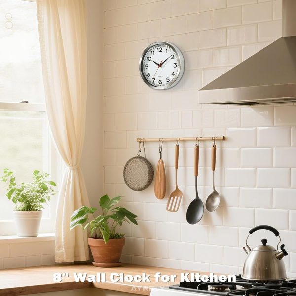 AYRELY® 12 Inch Silent Modern Wall Clocks Battery Operated, Wall Clock for Living Room Décor,Gold Metal Frame Clock Decorative for Bedroom,Kitchen,Office - Image 14