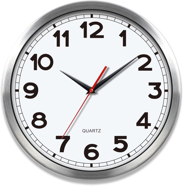 AYRELY® 12 Inch Silent Modern Wall Clocks Battery Operated, Wall Clock for Living Room Décor,Gold Metal Frame Clock Decorative for Bedroom,Kitchen,Office - Image 16