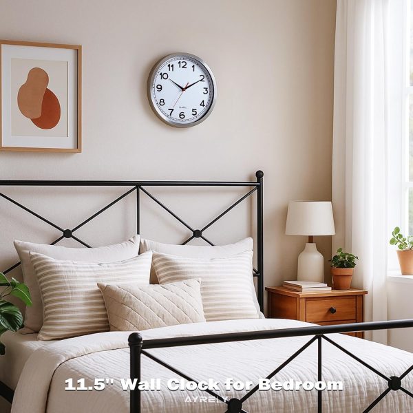 AYRELY® 12 Inch Silent Modern Wall Clocks Battery Operated, Wall Clock for Living Room Décor,Gold Metal Frame Clock Decorative for Bedroom,Kitchen,Office - Image 19