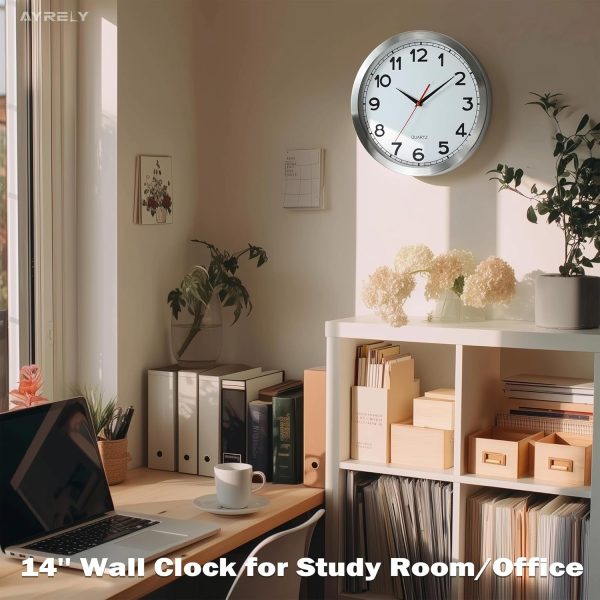 AYRELY® 12 Inch Silent Modern Wall Clocks Battery Operated, Wall Clock for Living Room Décor,Gold Metal Frame Clock Decorative for Bedroom,Kitchen,Office - Image 25