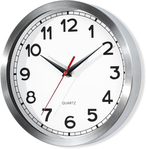 AYRELY® 12 Inch Silent Modern Wall Clocks Battery Operated, Wall Clock for Living Room Décor,Gold Metal Frame Clock Decorative for Bedroom,Kitchen,Office - Image 35
