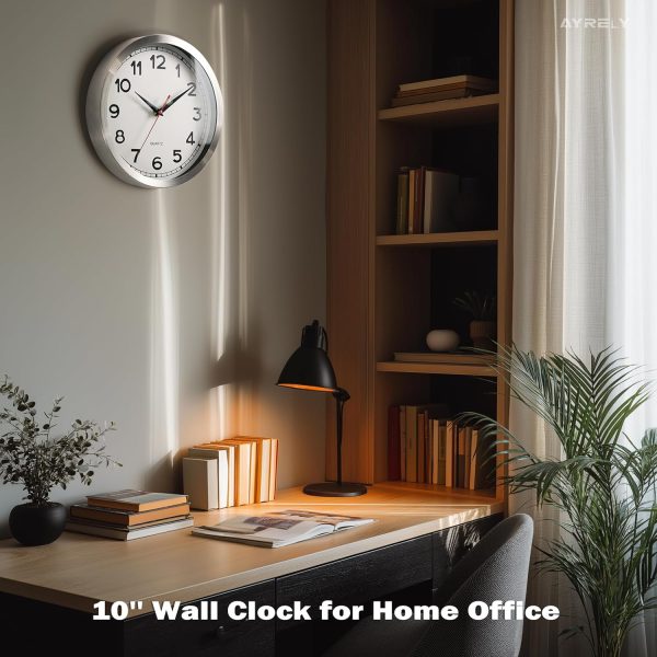 AYRELY® 12 Inch Silent Modern Wall Clocks Battery Operated, Wall Clock for Living Room Décor,Gold Metal Frame Clock Decorative for Bedroom,Kitchen,Office - Image 37