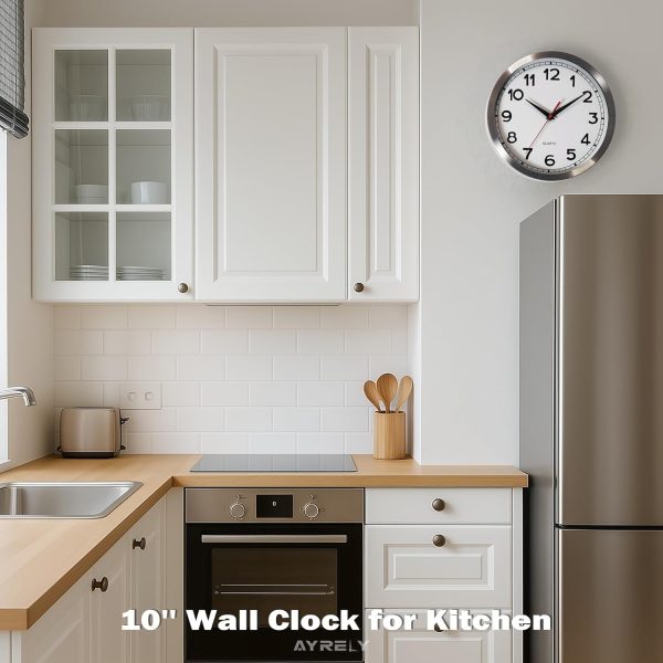 AYRELY® 12 Inch Silent Modern Wall Clocks Battery Operated, Wall Clock for Living Room Décor,Gold Metal Frame Clock Decorative for Bedroom,Kitchen,Office - Image 39