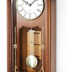 AYRELY® 26IN Grandfather Vintage Wall Clock with Pendulum and Chime, Hour/Quarter-Hour Chime, Elmwood Frame, Large Vintage Wall Clock for Living Room,Home Decor Gift