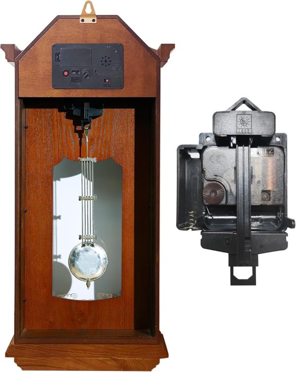 AYRELY® 26IN Grandfather Vintage Wall Clock with Pendulum and Chime, Hour/Quarter-Hour Chime, Elmwood Frame, Large Vintage Wall Clock for Living Room,Home Decor Gift - Image 8